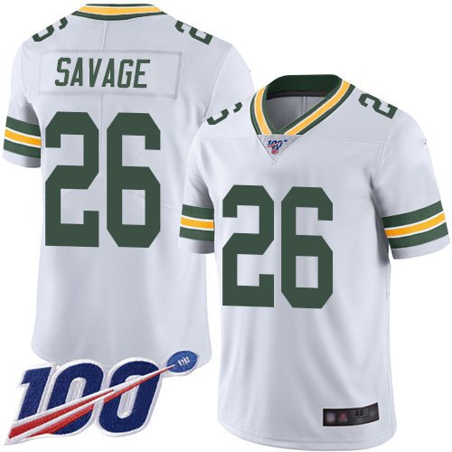 Green Bay Packers Limited White Men #26 Savage Darnell Road Jersey Nike NFL 100th Season Vapor Untouchable->youth nfl jersey->Youth Jersey